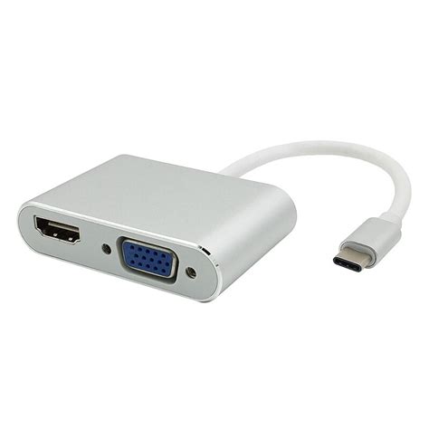 TYPE C TO HDMI + VGA 4K x 2K USB 3.1 to HDMI VGA Combo HD Dual Display ...