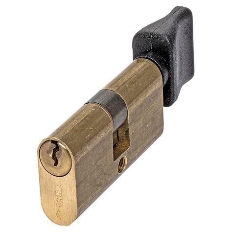 CILINDRO OVALE CISA CON POMOLO MISURA 56 = 28+28 mm OTTONE