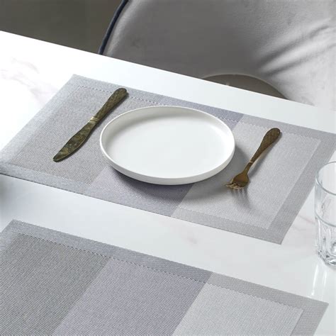 Grey Table Mat Set of 6 Online - Premium Table Mat | Nestasia