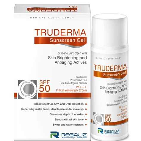Regaliz Truderma Sunscreen Gel (SPF-50) : Amazon.in: Beauty