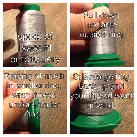 Image result for How to Wind Embroidery Thread On Replacement Spool