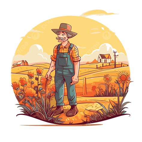 Sad Farmer Clipart