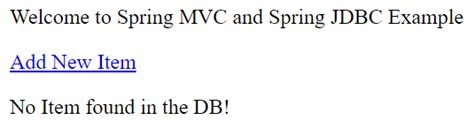Spring MVC JDBC Project 的图像结果
