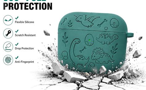 Emoh Roced Case for Airpods Pro 2 with Lanyard,Silicone Dinosaur ...
