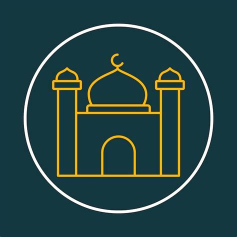 Mosque trendy icon deceptive abstract vector illustration colorful ...