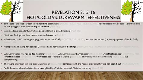 Hot or Cold: | Lukewarm: | Revelation 3:14-22 Bible Study | PDF
