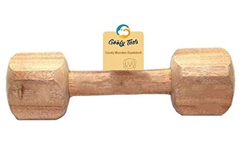 Buy Goofy Tails Large Wooden Dumbbell Training Toys for Large Dogs ...