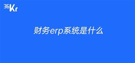 财务erp系统是什么-36氪