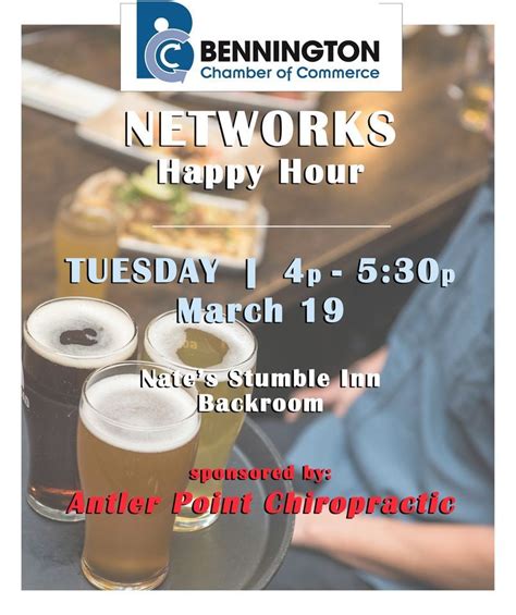 Networks Happy Hour - Sponsored by Antler Point Chiropractic, Stumble ...