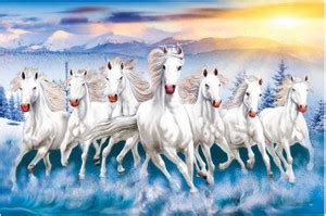 SEVEN RUNNING HORSE Paper Print - Art & Paintings posters in India ...