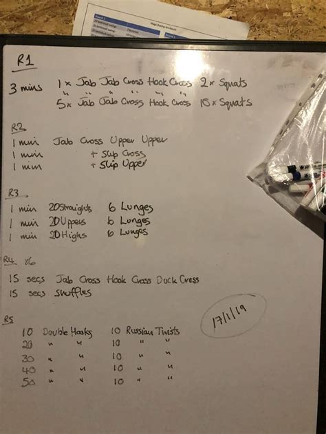 Boxing Workout Chart 的图像结果