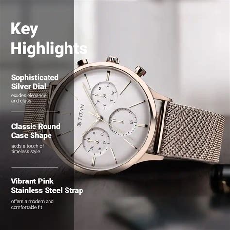 Buy Online Titan Light Leathers Silver Dial Quartz Multifunction ...
