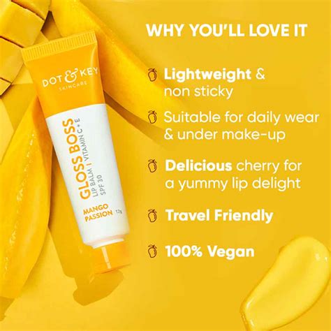 Dot & Key Gloss Boss Lip Balm | Mango Passion (12g)