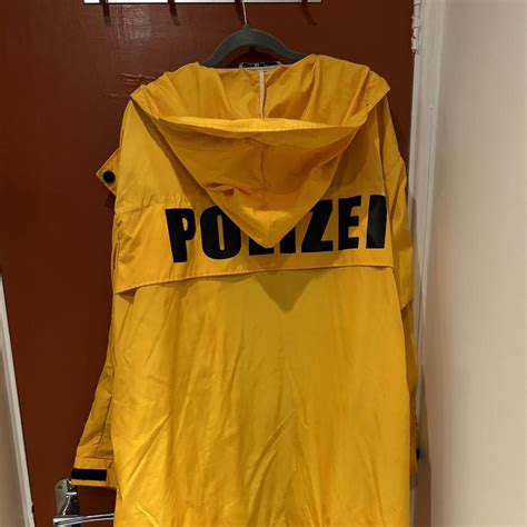 IPCT studios vetements style polizei yellow rain mac... - Depop