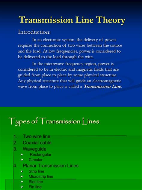 Transmission Line Theory | PDF