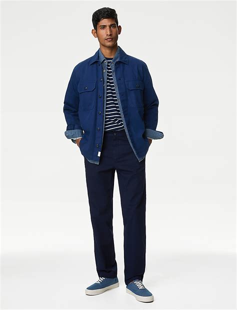 Buy Regular Fit Ripstop Textured Stretch Chinos at Marks & Spencer