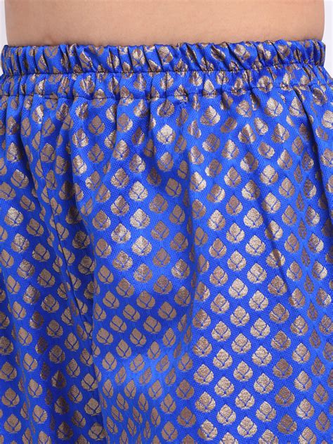 Mustard Laila Kurti with Blue Brocade Palazzo – anokherang