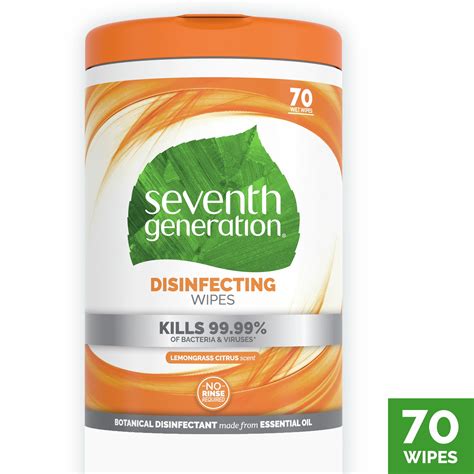Seventh Generation Disinfectant Wipes All Purpose Cleaning Lemongrass ...