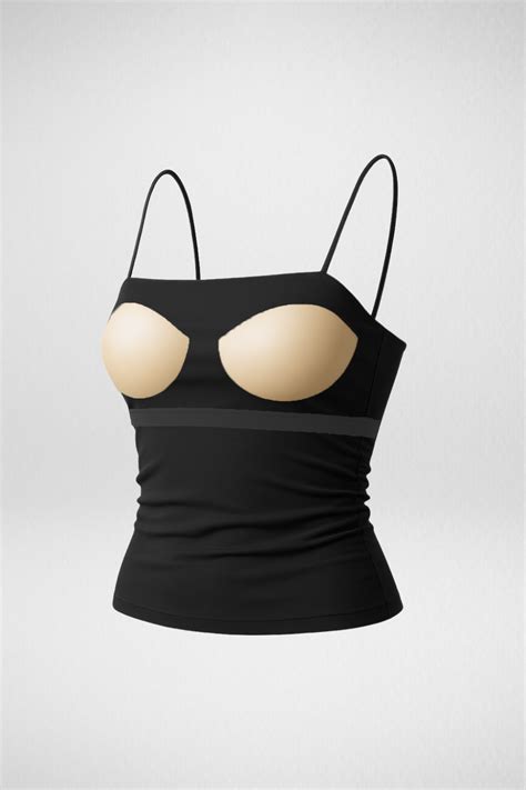 Jade Noodle Strap Inbuilt Bra Top - Black – Cheesewalk