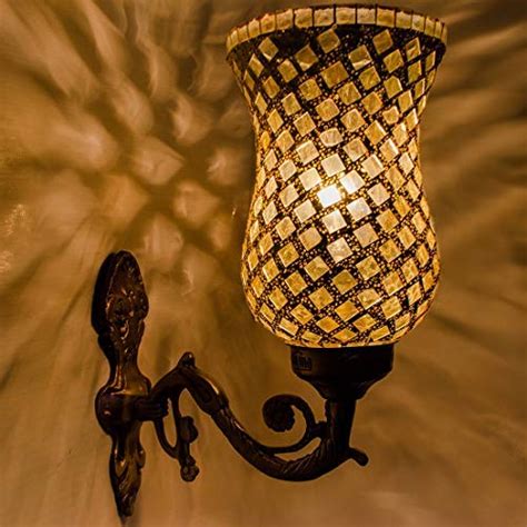 DEVBEADS B22 Antique Finish Wall Light 50 Watt, Golden, Taper (Pack of ...