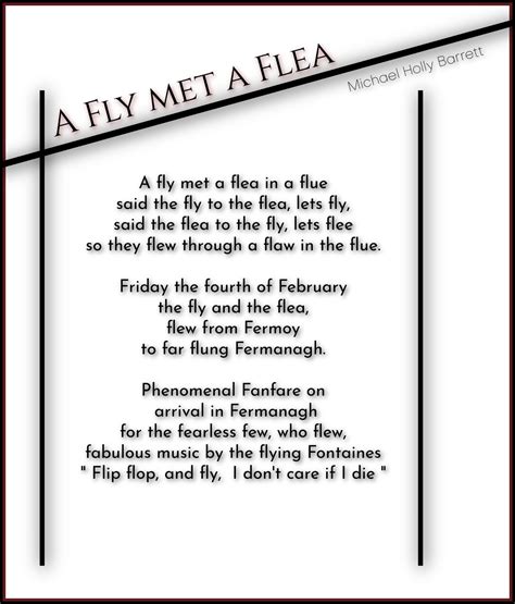 A Fly Met A Flea-Michael Holly Barrett | Inspirational Poems