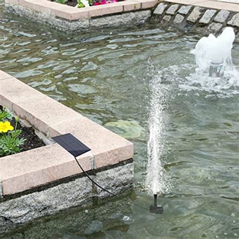 Buy Solar Fountain Pump Kit with Separate Solar Panel, 1.5 W Upgraded ...