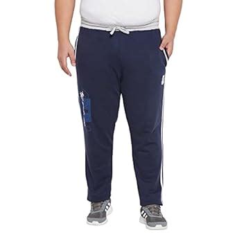 Bigbanana Plus Size Men's Regular Fit Trackpant (Bendin,Navy Blue,2XL ...
