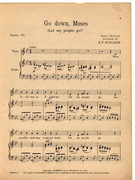 Go Down Moses Lyrics