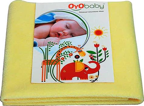 Buy OYO BABY WATERPROOF BED PROTECTOR BABY DRY SHEET LARGE YELLOW (100 ...