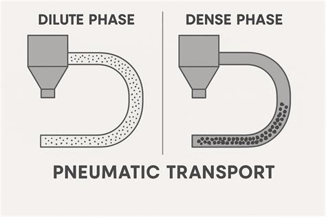 Verschil dilute phase en dense phase pneumatisch transport