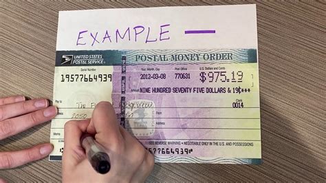 Image result for Money Order Example