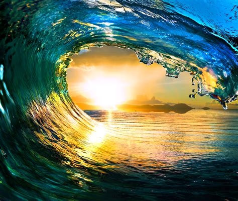 Free photo: Ocean Wave Sunset - Yellow, Sunny, Scenic - Free Download ...