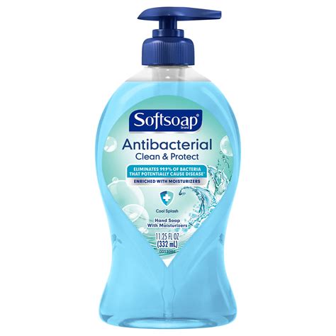 Softsoap Clean and Protect Liquid Antibacterial Hand Soap, Cool Splash ...