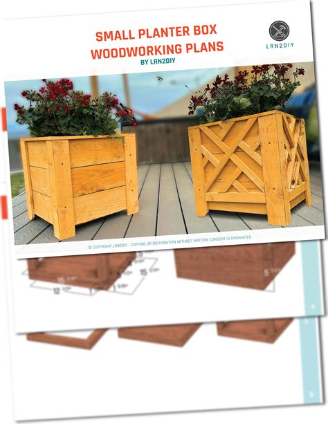 Small Planter Box Woodworking Plans (12 Page PDF) | LRN2DIY