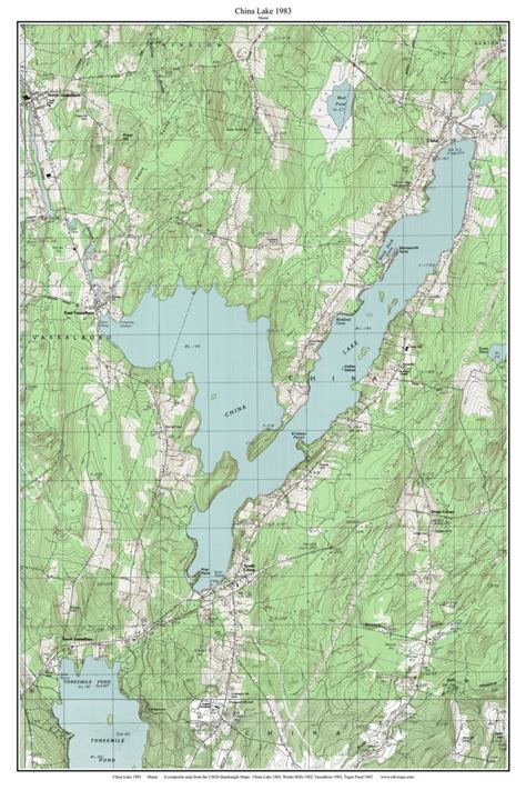 Map Of China Lake Maine