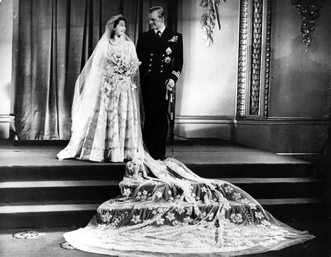 Queen Elizabeth II's Ceremonial Wedding Dress and Robes Designed by Norman Hartnell