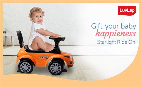 LuvLap Starlight Ride on & Car for Kids with Music & Horn Steering ...