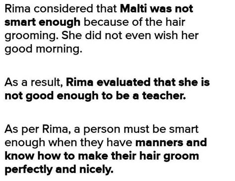 How did Rima describe Malti to her father? - Brainly.in