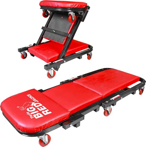 Big RED ATW4015ZR Torin ，40" Foldable Z-Creeper Seat，2-in-1 Garage/Shop Creeper，330 lbs Capacity ...