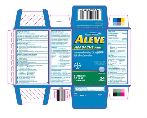 DailyMed - ALEVE HEADACHE PAIN- naproxen sodium tablet