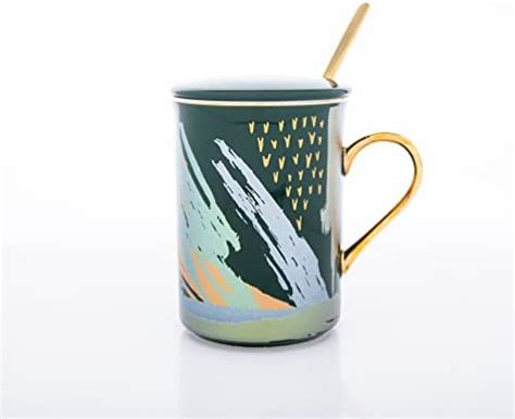 Buy SATYAM KRAFT 1 Pcs City Printed Ceramic Mug Wooden Lid & Steel ...