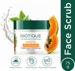 BIOTIQUE Brightening & Revitalizing Tan Removal Face Scrub|Detoxify ...