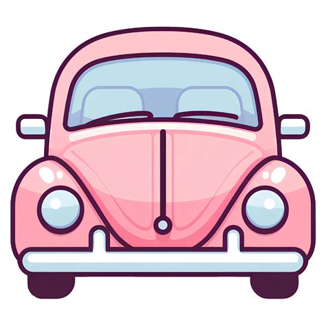 cute car pink cartoon ai generative 28655876 PNG