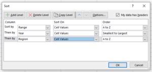 Image result for Advanced Excel Sorting