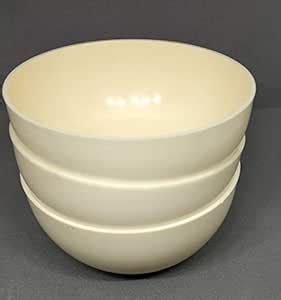 Buy G.V.UTENSILS Microwave Safe Plastic Bowl, Off White -Set of 3 ...