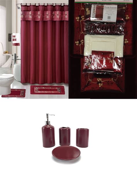 Red Toile Bathroom Accessories at Judith Poche blog