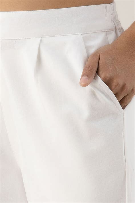 Stylish White Cigarette Trousers |Trousers For Women | Kohsh