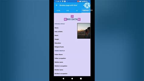 Image result for Codingan Bio Data Di vs Code.html