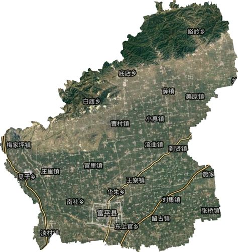 富平县高清卫星地图
