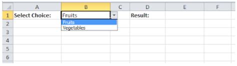 Nested Conditional Data Validation in Excel 的图像结果